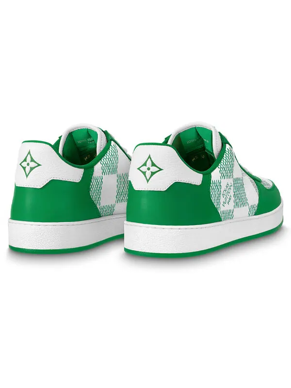 Кроссовки lv rivoli sneakers 'green with plaid' Louis Vuitton — изображение 3 из 3, белый/зеленый