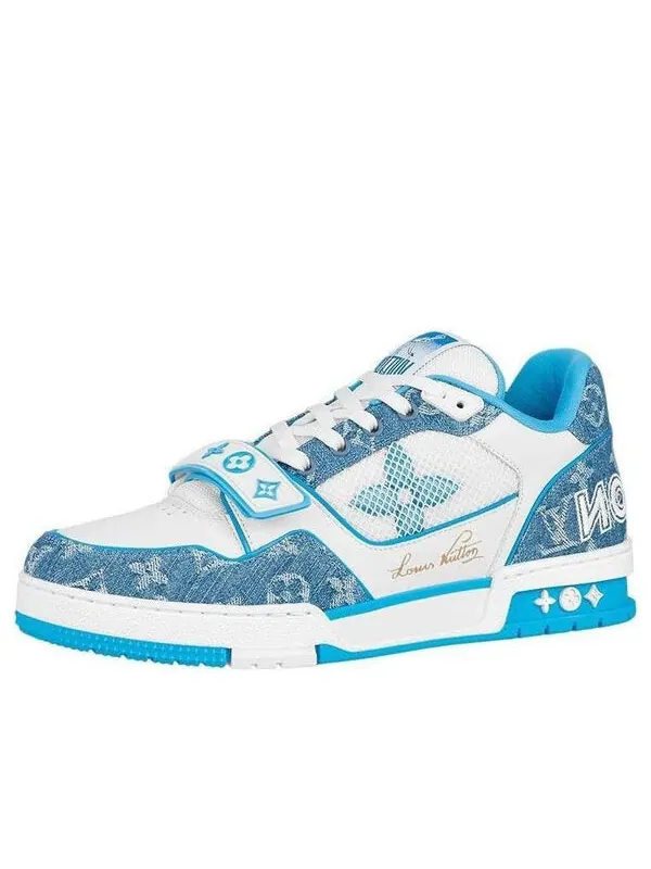 Кроссовки lv trainer 'monogram denim blue' Louis Vuitton — изображение 1 из 4, белый/синий
