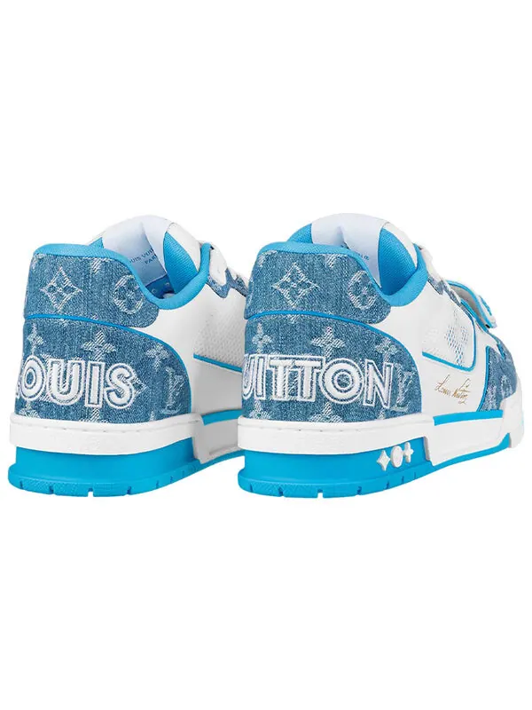 Кроссовки lv trainer 'monogram denim blue' Louis Vuitton — изображение 2 из 4, белый/синий