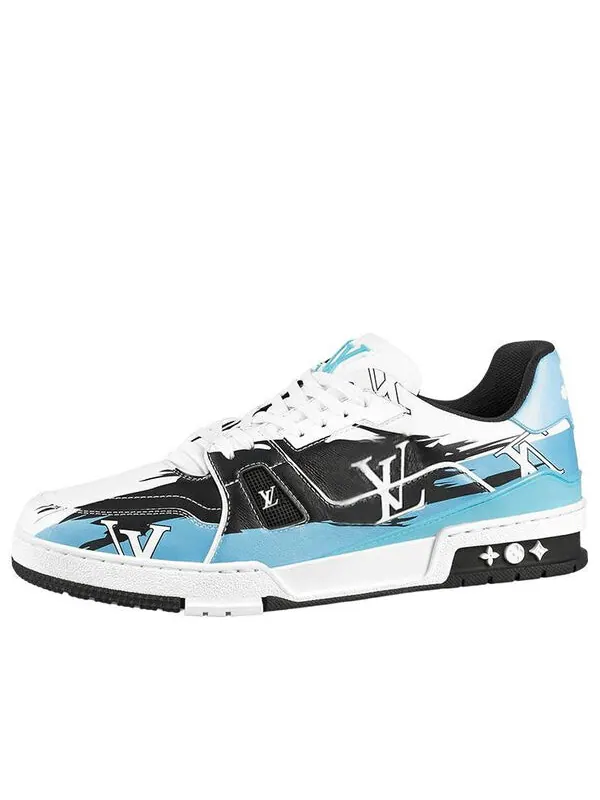 Кроссовки lv trainers 'white black blue' Louis Vuitton — изображение 1 из 4, белый/черный/синий