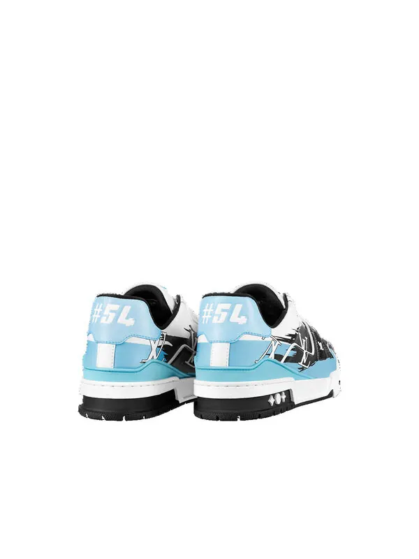 Кроссовки lv trainers 'white black blue' Louis Vuitton — изображение 3 из 4, белый/черный/синий