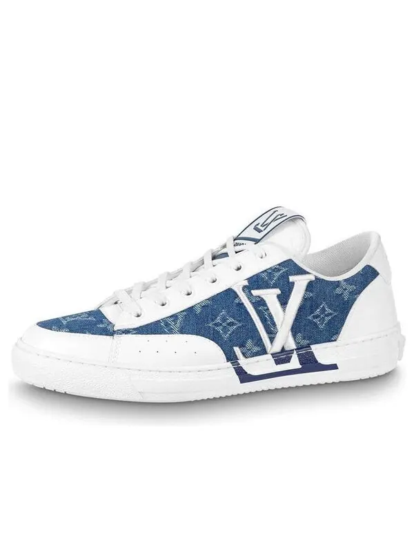 Кроссовки charlie sneakers 'white with blue denim monogram' Louis Vuitton — изображение 1 из 1, белый/синий