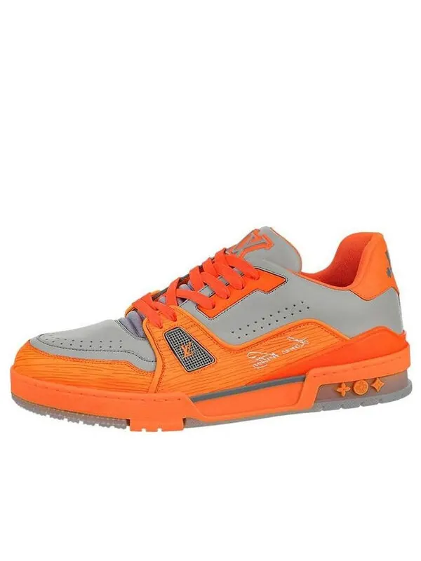 Кроссовки trainer sneakers 'orange' Louis Vuitton — изображение 1 из 3, оранжевый/серый