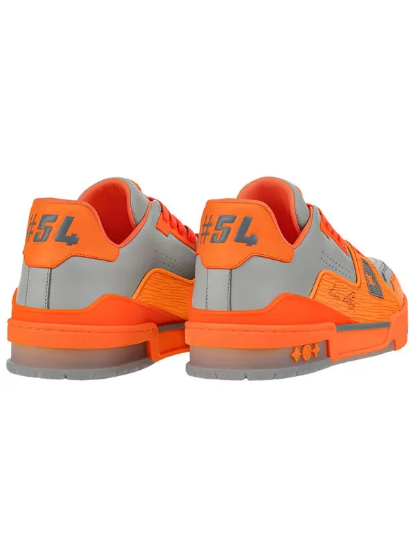 Кроссовки trainer sneakers 'orange' Louis Vuitton — изображение 2 из 3, оранжевый/серый