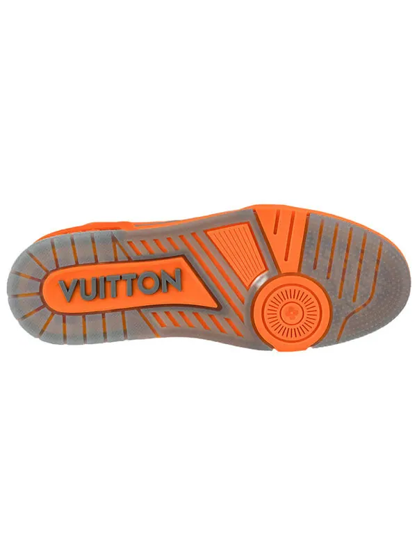Кроссовки trainer sneakers 'orange' Louis Vuitton — изображение 3 из 3, оранжевый/серый