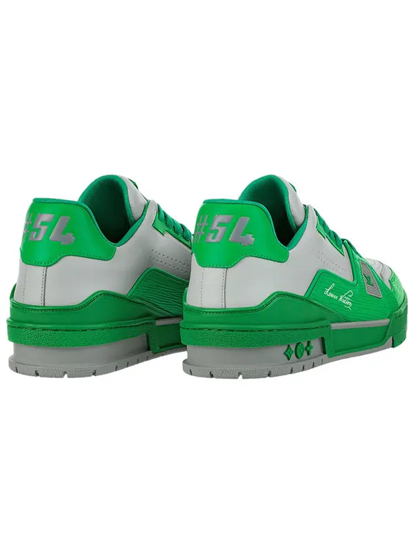 Кроссовки trainer sneakers 'green grey' Louis Vuitton — изображение 3 из 4, серый/зеленый