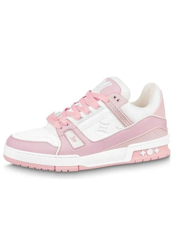 Кроссовки lv trainer 'white rose' Louis Vuitton — изображение 1 из 4, белый/розовый розовый