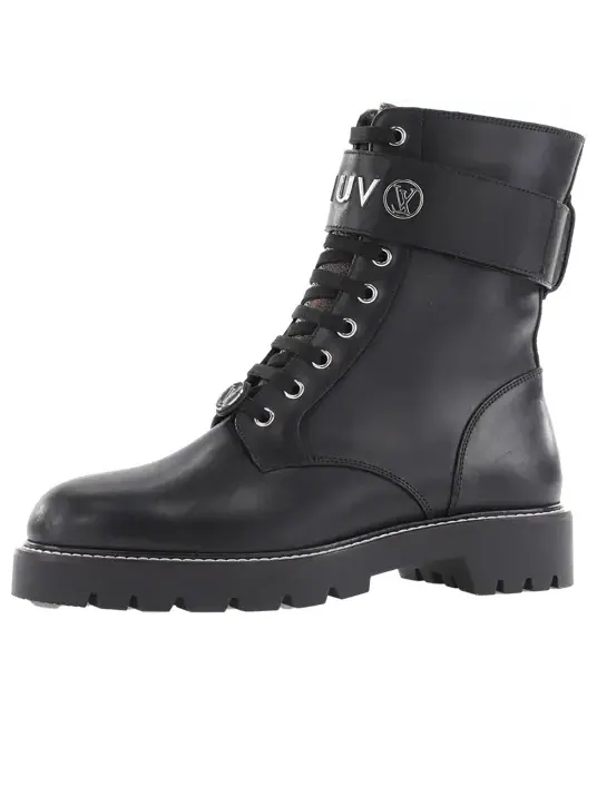 Кроссовки territory flat ranger boots 'black with silver logo' Louis Vuitton — изображение 1 из 3, черный/серебристый