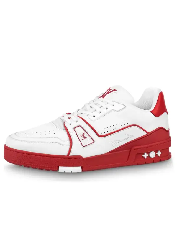 Кроссовки lv trainers 'white with red' Louis Vuitton — изображение 1 из 4, белый/красный
