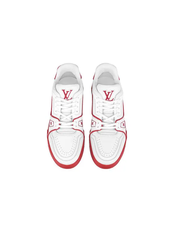 Кроссовки lv trainers 'white with red' Louis Vuitton — изображение 2 из 4, белый/красный
