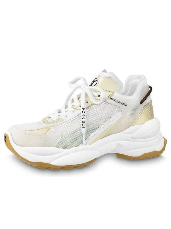 Кроссовки lv run 55 trainers 'white gold' Louis Vuitton — изображение 1 из 3, белый/золотистый