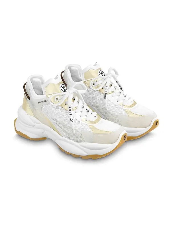 Кроссовки lv run 55 trainers 'white gold' Louis Vuitton — изображение 2 из 3, белый/золотистый