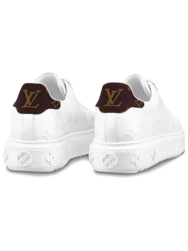 Кроссовки time out trainers 'white logo with monogram' Louis Vuitton — изображение 3 из 3, белый/коричневый