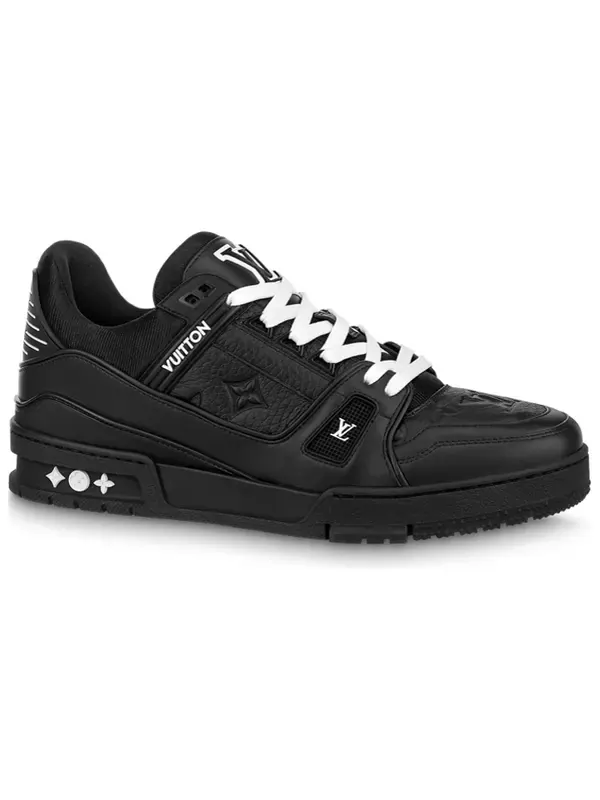 Кроссовки trainer sneakers 'black monogram' Louis Vuitton — изображение 2 из 4, черный/белый
