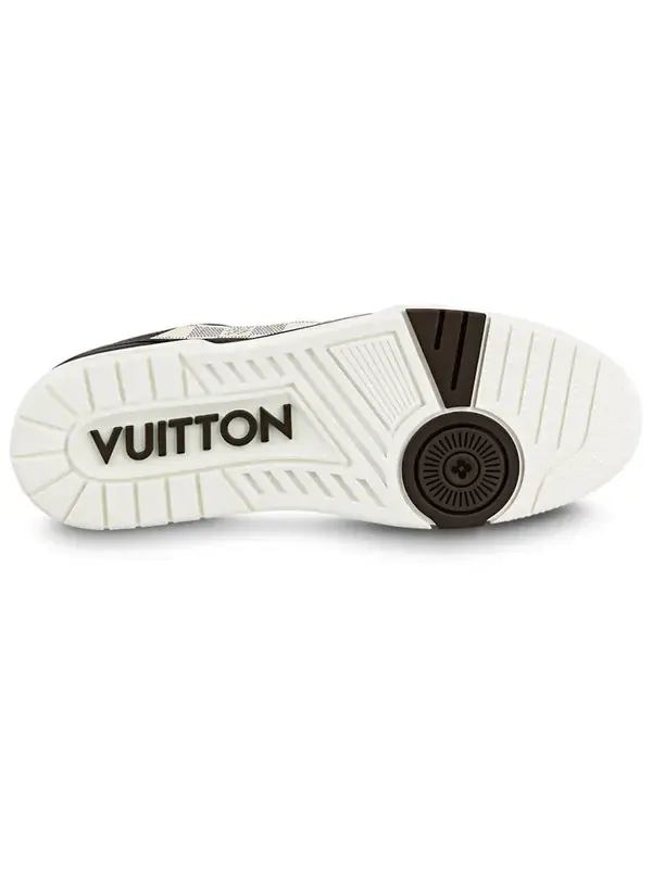 Кроссовки lv trainer sneakers 'brown and white plaid' Louis Vuitton — изображение 4 из 4, коричневый/белый/серый