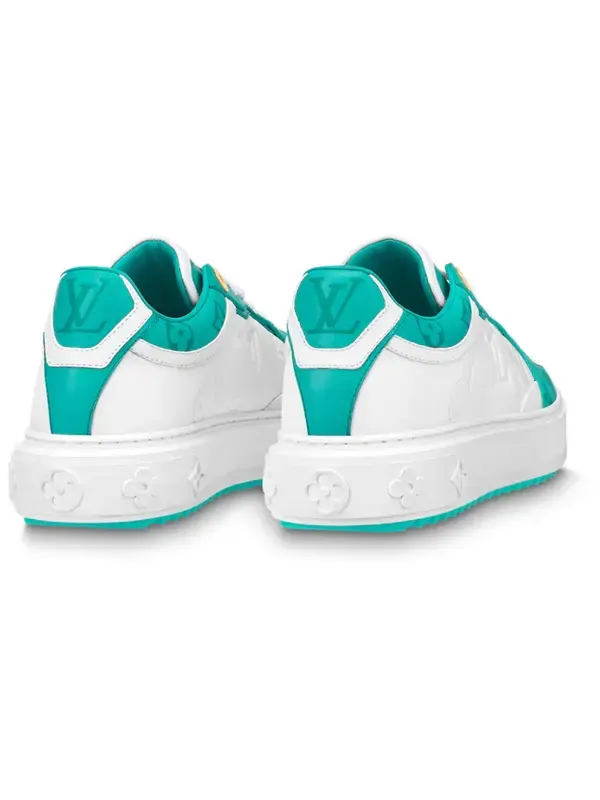 Кроссовки time out sneakers 'white and teal monogram' Louis Vuitton — изображение 3 из 3, белый
