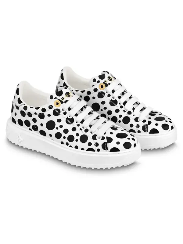 Кроссовки x yayoi kusama sneaker 'white with black dots' Louis Vuitton — изображение 2 из 4, белый/черный