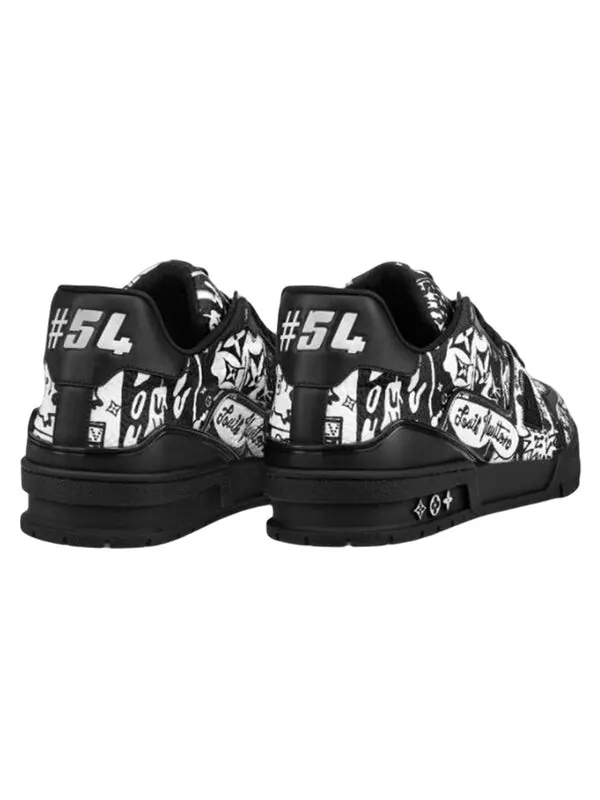 Кроссовки lv trainer sneakers 'comic black white' Louis Vuitton — изображение 3 из 4, черный/белый