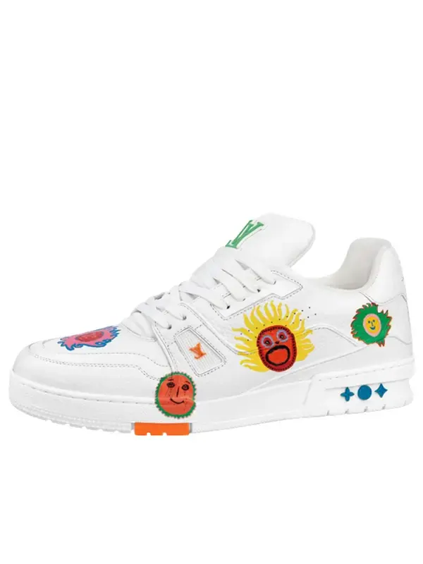 Кроссовки x yayoi kusama sneaker 'white with icons' Louis Vuitton — изображение 1 из 4, белый/мульти