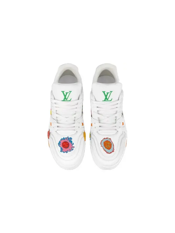 Кроссовки x yayoi kusama sneaker 'white with icons' Louis Vuitton — изображение 2 из 4, белый/мульти