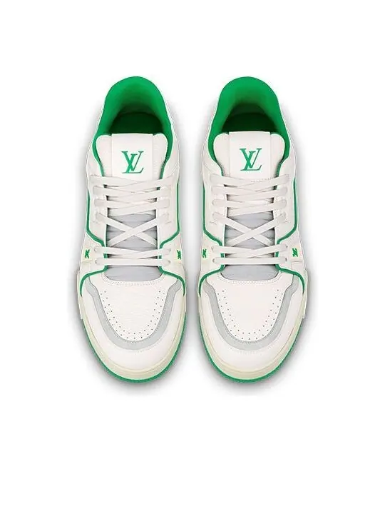 Кроссовки lv trainer sneakers 'white green' Louis Vuitton — изображение 2 из 4, белый/зеленый