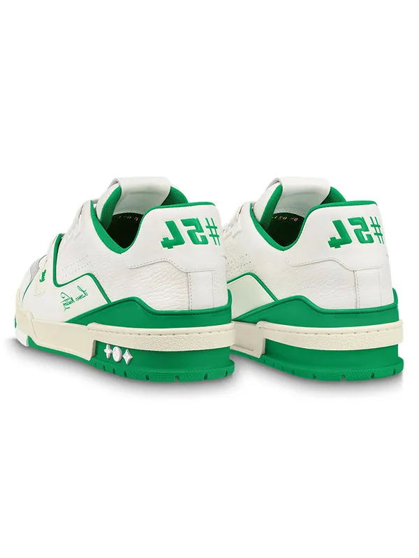 Кроссовки lv trainer sneakers 'white green' Louis Vuitton — изображение 3 из 4, белый/зеленый