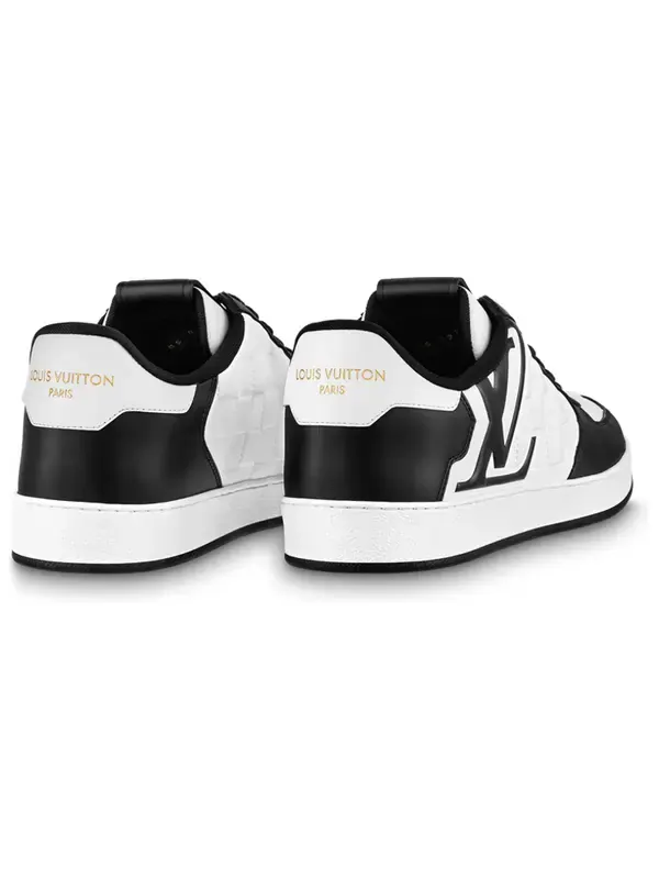 Кроссовки rivoli sneakers 'white plaid with black side logo' Louis Vuitton — изображение 4 из 4, белый/черный/золотистый