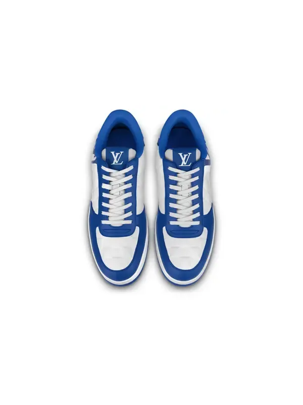 Кроссовки rivoli sneakers 'white plaid with blue side logo' Louis Vuitton — изображение 3 из 4, белый/синий