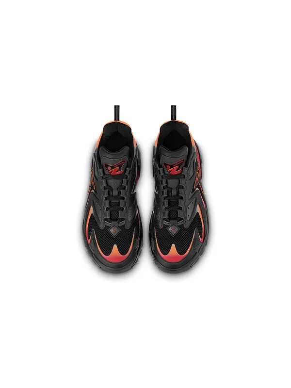Кроссовки lv runner tatic sneakers 'black orange red' Louis Vuitton — изображение 2 из 4, черный/оранжевый/красный