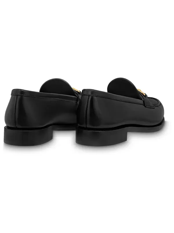 Кроссовки chess flat loafer shoes 'black' Louis Vuitton — изображение 4 из 4, черный/золотистый
