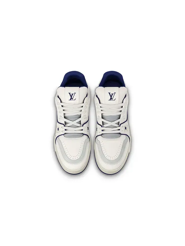 Кроссовки lv trainer sneakers 'white navy' Louis Vuitton — изображение 2 из 4, белый/темно-синий