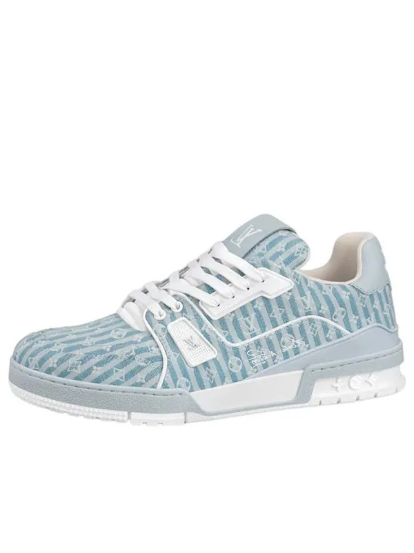 Кроссовки lv trainers 'blue stripes' Louis Vuitton — изображение 1 из 4, белый/синий