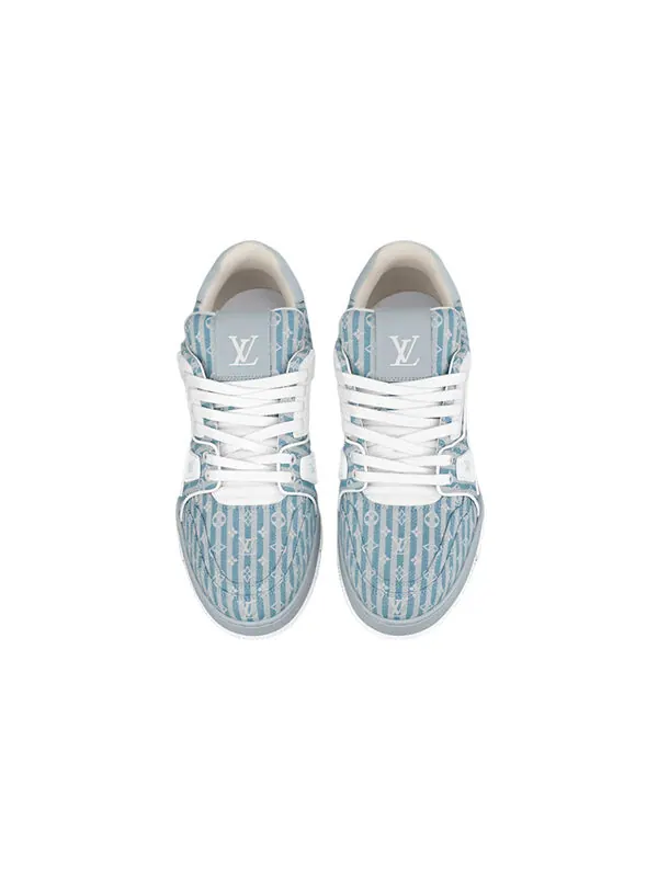 Кроссовки lv trainers 'blue stripes' Louis Vuitton — изображение 2 из 4, белый/синий