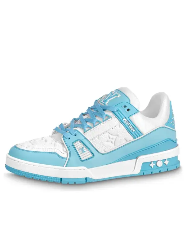 Кроссовки lv trainers 'white monogram blue' Louis Vuitton — изображение 1 из 4, белый/синий