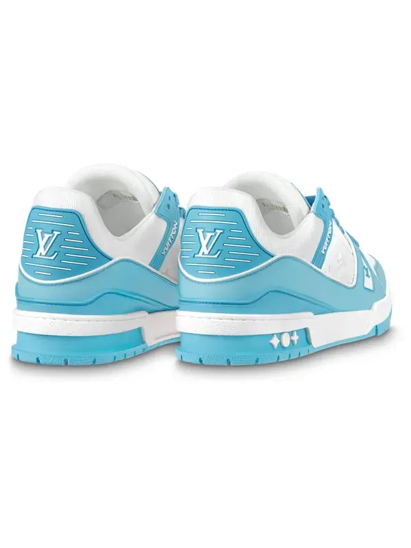 Кроссовки lv trainers 'white monogram blue' Louis Vuitton — изображение 3 из 4, белый/синий