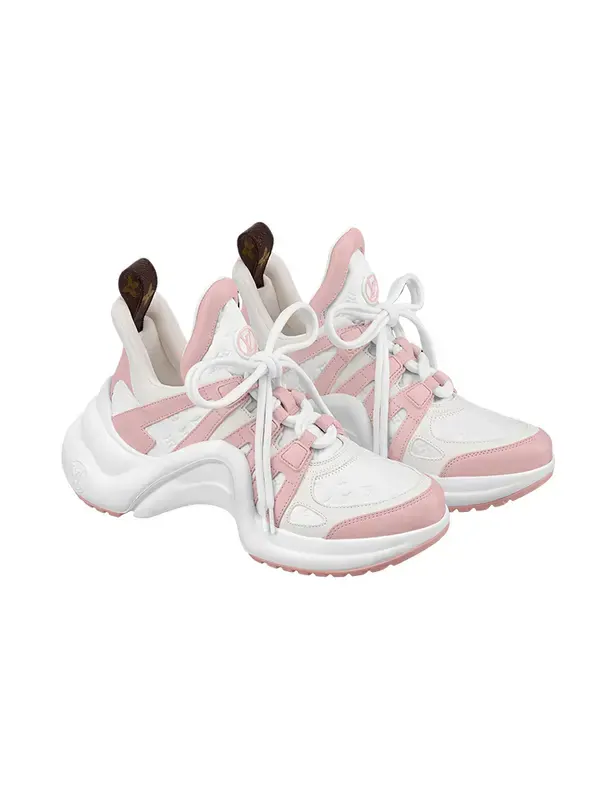 Кроссовки lv archlight sneakers 'white pink' Louis Vuitton — изображение 2 из 4, розовый/белый/коричневый