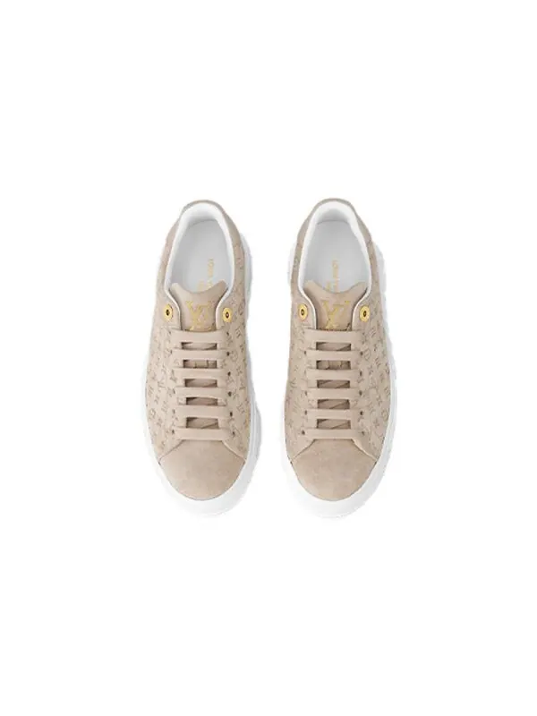 Кроссовки time out sneakers 'beige minimonogram' Louis Vuitton — изображение 4 из 4, бежевый/золотистый/белый