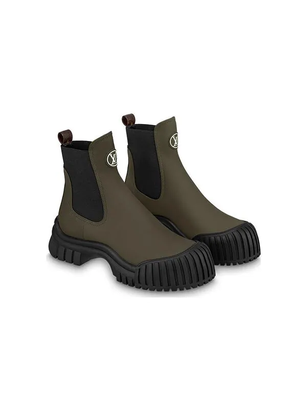 Кроссовки ruby flat ankle boots 'olive green' Louis Vuitton — изображение 3 из 4