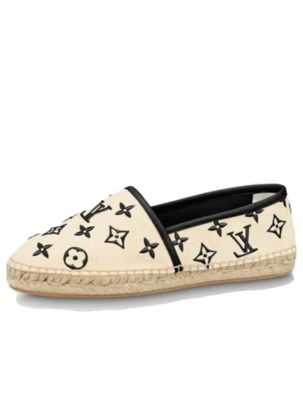Кроссовки starboard flat espadrille shoes 'beige black monogram' Louis Vuitton — изображение 1 из 4, бежевый/черный
