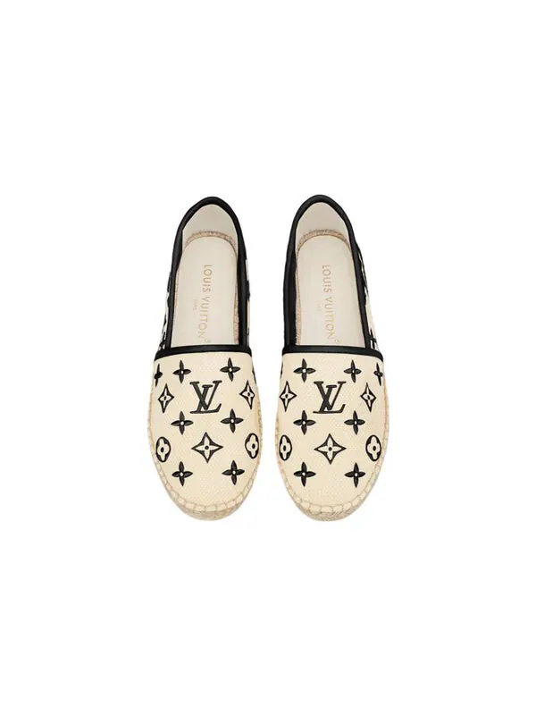 Кроссовки starboard flat espadrille shoes 'beige black monogram' Louis Vuitton — изображение 3 из 4, бежевый/черный