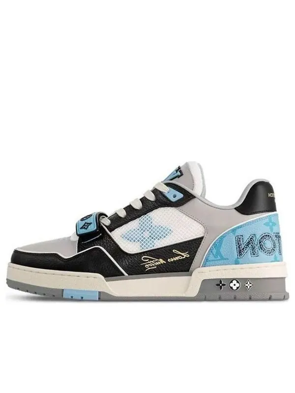 Кроссовки lv trainer sneakers 'blue monogram black grey' Louis Vuitton — изображение 1 из 4