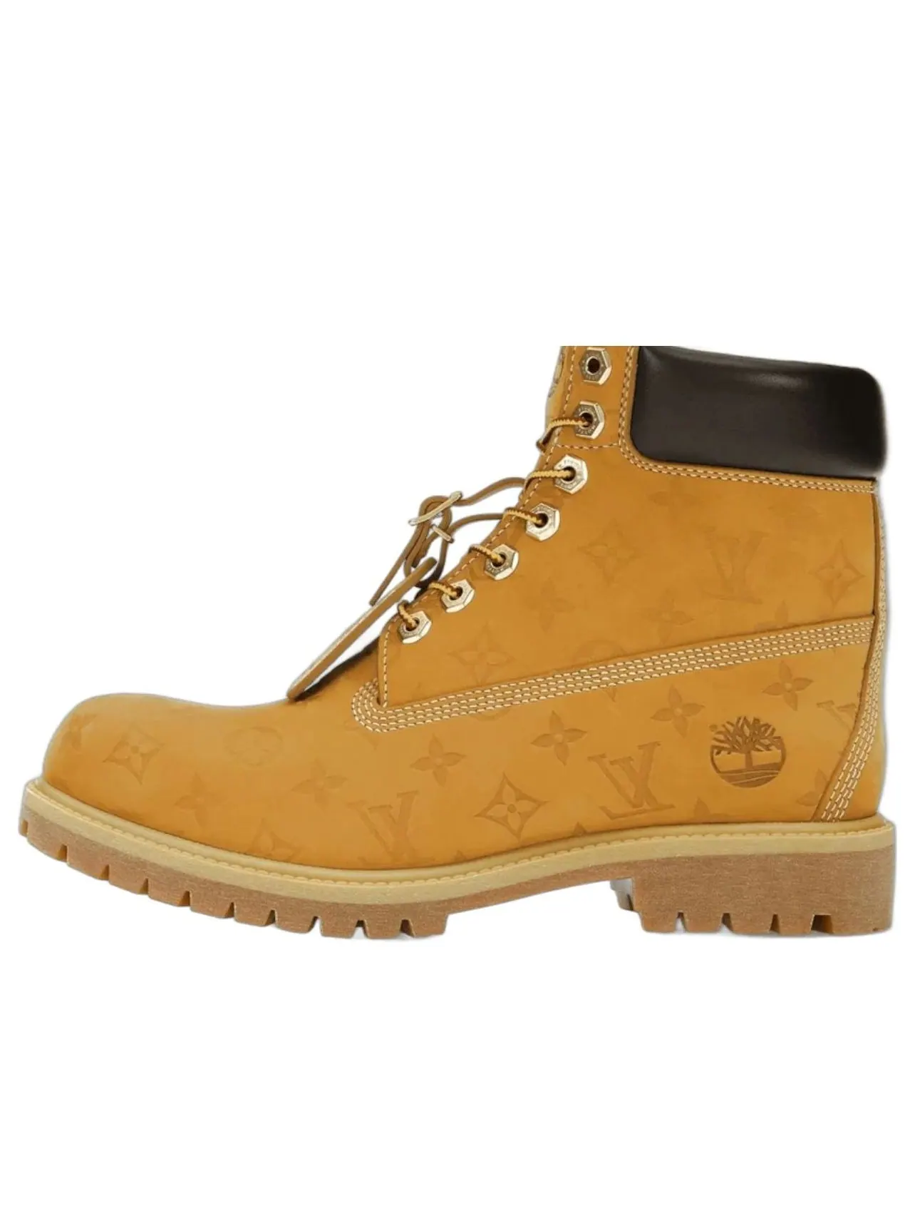 Ботильоны Louis Vuitton x Timberland 6 Inch 'Wheat Monogram', кожаные — изображение 1 из 4, коричневый