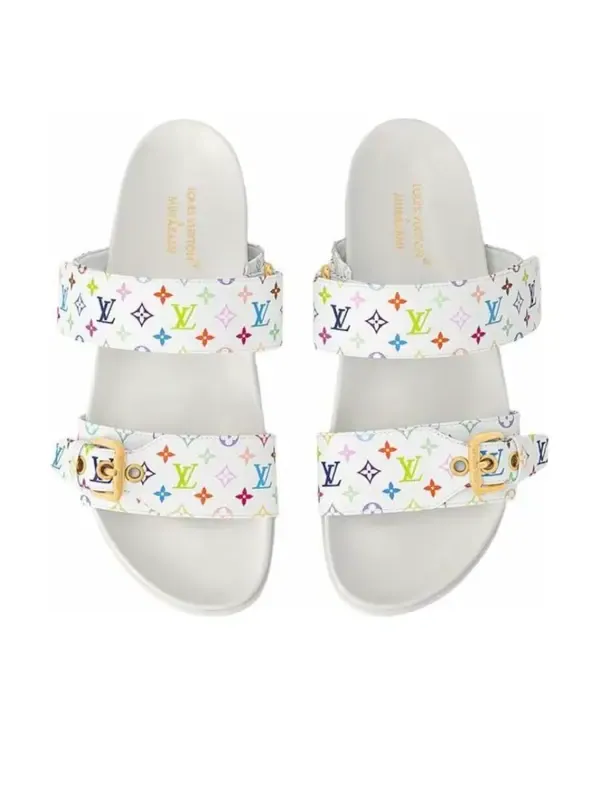 Тапочки x takashi murakami bom dia slides Louis Vuitton — изображение 2 из 2, белый