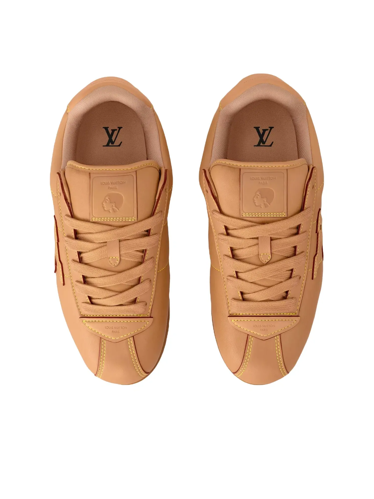 Мужские кроссовки из мягкой кожи ягненка Louis Vuitton — изображение 4 из 6, бежевый