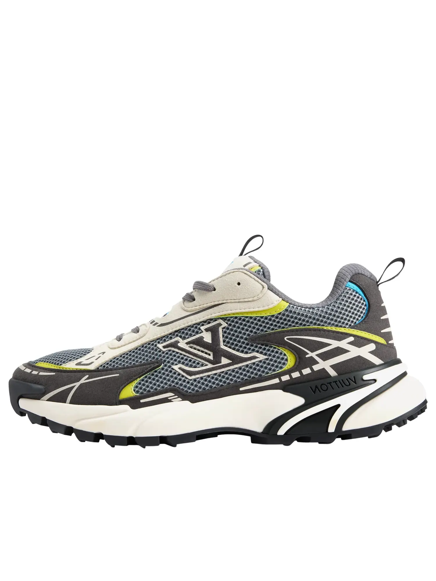 Мужские кроссовки с шнуровкой Tatic Runner LOUIS VUITTON — изображение 1 из 7, серый