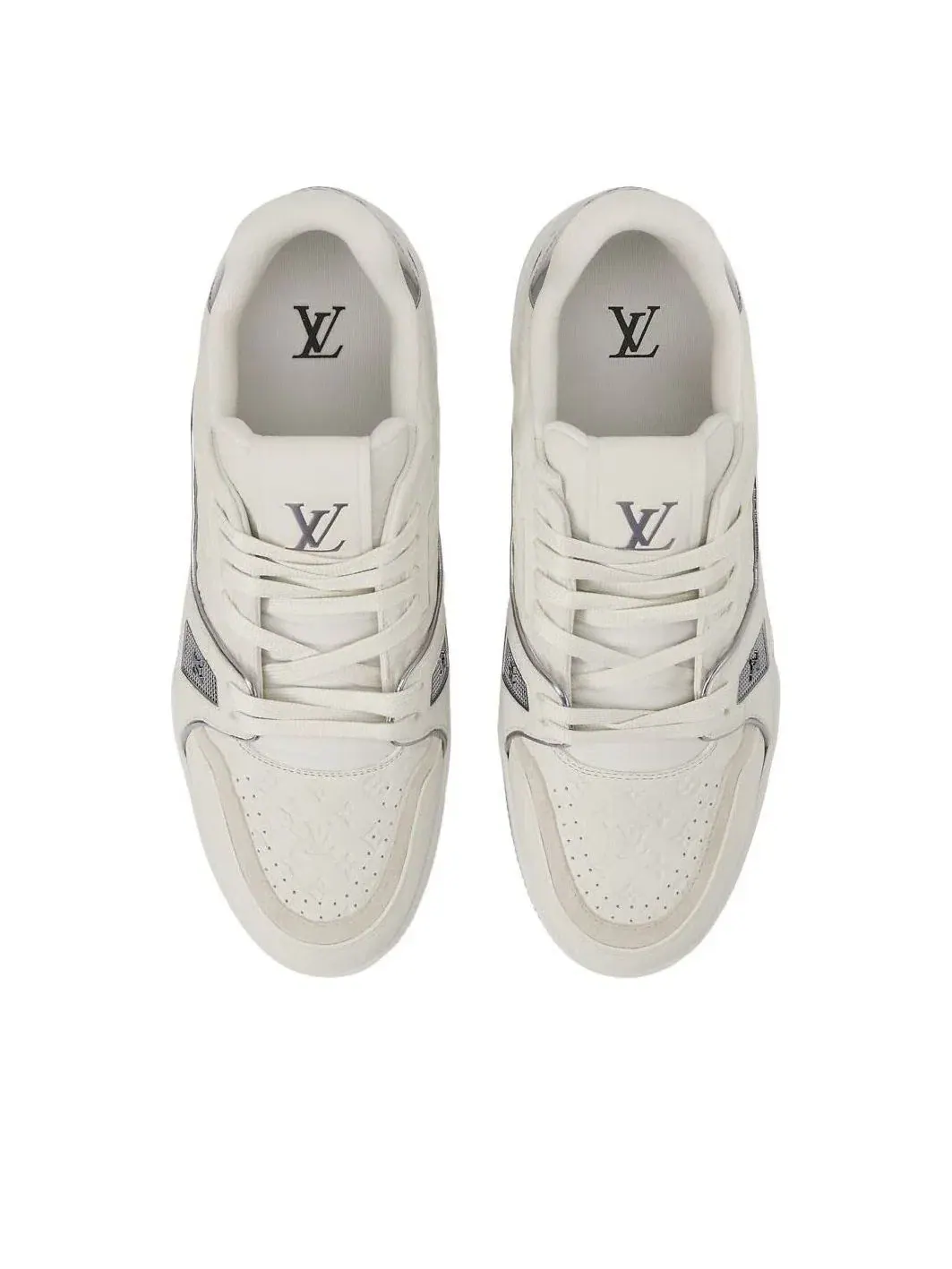Мужские кроссовки с кожаным верхом Louis Vuitton Trainer — изображение 5 из 6, серый