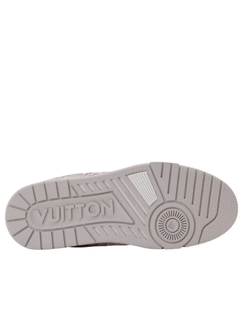 Женские кроссовки с кожаным верхом LOUIS VUITTON LV Trainer — изображение 5 из 5, бежевый