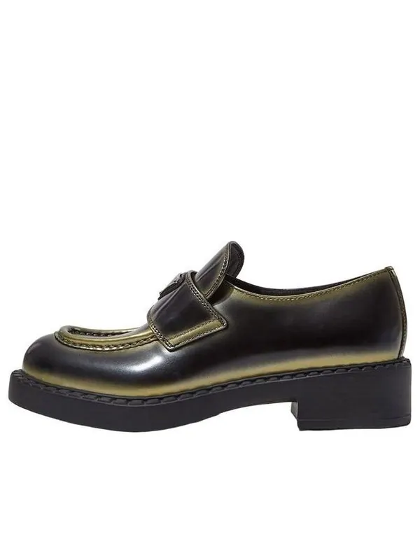 Кроссовки leather loafers 'black spray paint' Prada — изображение 1 из 4