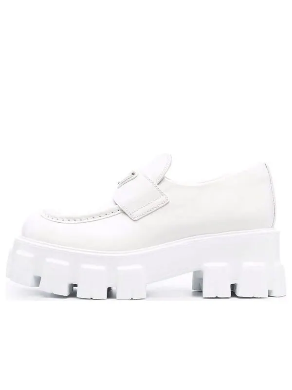 Кроссовки brushed leather monolith loafers 'white' Prada — изображение 1 из 4, белый