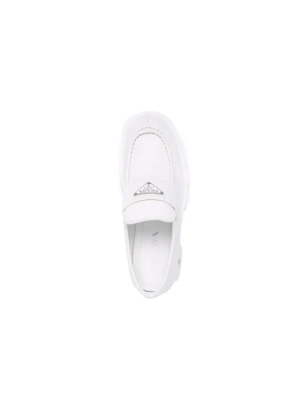 Кроссовки brushed leather monolith loafers 'white' Prada — изображение 3 из 4, белый